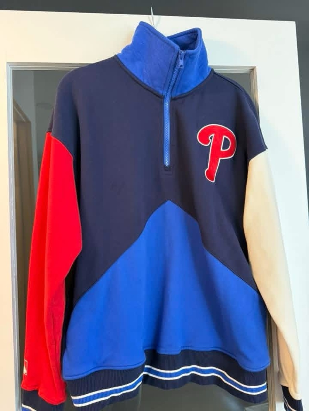Terez brand. Philadelphia Phillies Colorblock Half-Zip- size small